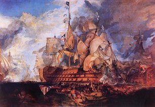 William Turner Die Schlacht von Trafalgar Wandbild