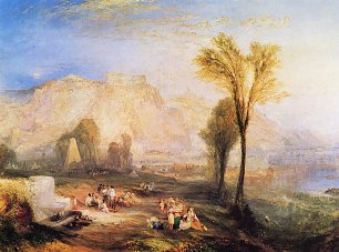 William Turner Ehrenbreitstein und Gruft von Marceau nach Byrons Childe Harold Wandbild