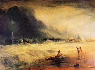 William Turner Ein Rettungsboot faehrt zu einem gestrandeten Schiff Wandbild