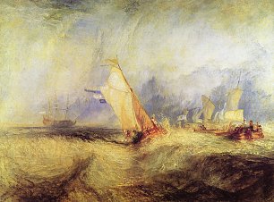 William Turner Van Tromp der um seinen Herren zu gefallen aufs Meer hinausfaehrt und dabei sehr nass wird Wandbild