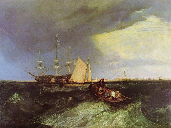William Turner Wachschiff beim Great Nore Sheerness Wandbild