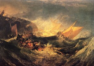 William Turner Wrack eines Transportschiffes Wandbild