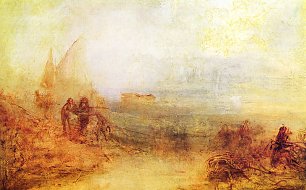 William Turner Wracks an der Kueste Sonnenaufgang im Nebel Wandbild