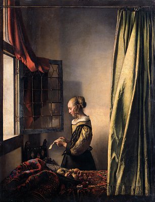 Jan Vermeer Briefleserin am offenen Fenster Wandbild
