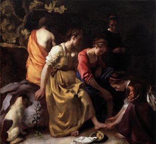 Jan Vermeer Diana mit ihren Gefaehrtinnen Wandbild