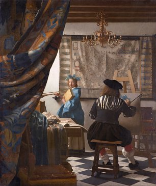 Jan Vermeer Die Malkunst Wandbild