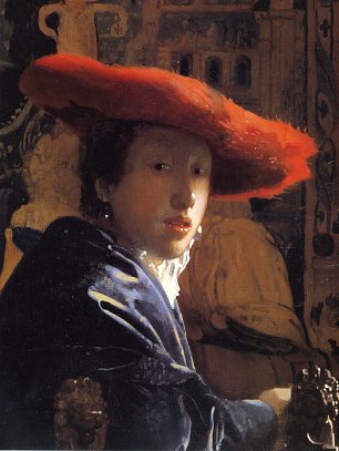 Jan Vermeer Girl with the red hat Wandbild