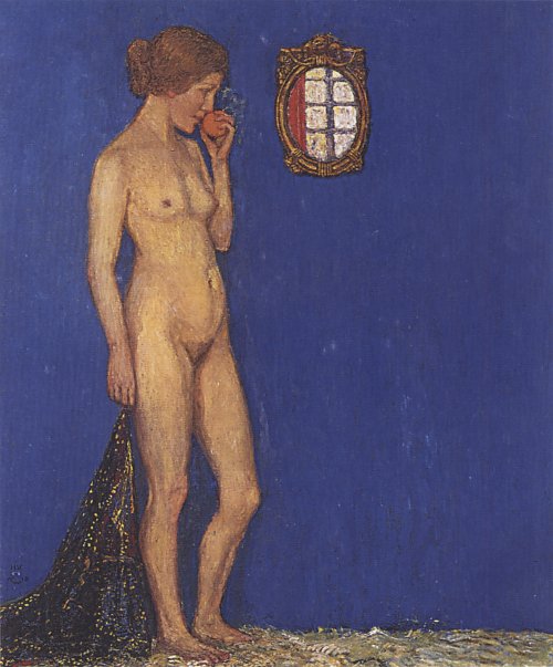 Heinrich Vogeler Aktportraet Martha Vogeler Wandbild