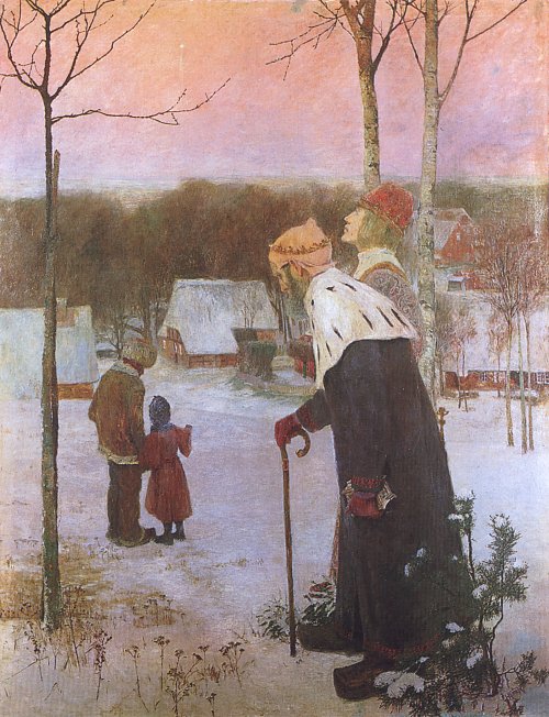 Heinrich Vogeler Wintermaerchen Die Heiligen Drei Koenige Wandbild kaufen