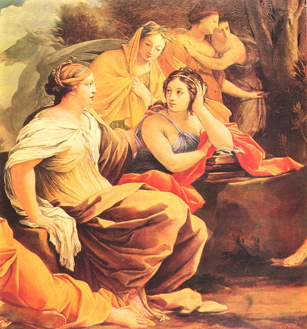 Simon Vouet Apollo und die Musen Detail