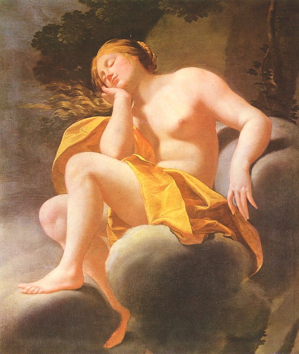 Simon Vouet Schlafende Venus auf Wolken