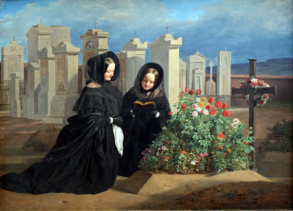 Ferdinand Georg Waldmueller Am Allerseelentag Wandbild