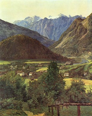 Ferdinand Georg Waldmueller Der Dachstein vom Sophienplatze aus Wandbild