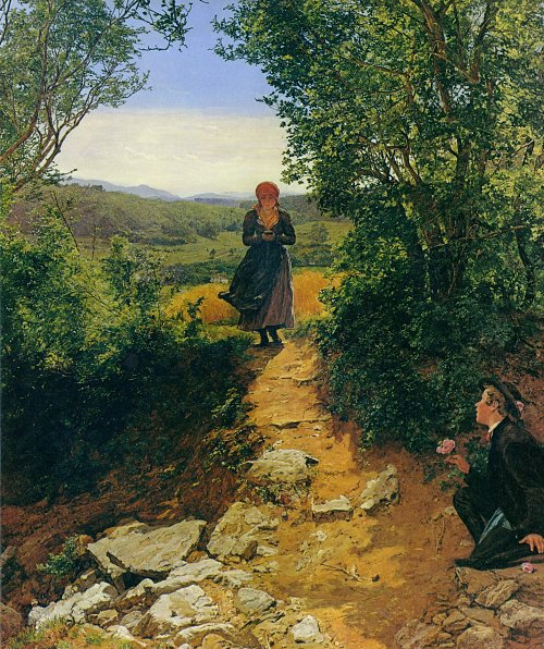 Ferdinand Georg Waldmueller Die Erwartete Wandbild