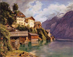 Ferdinand Georg Waldmueller Hallstatt Wandbild