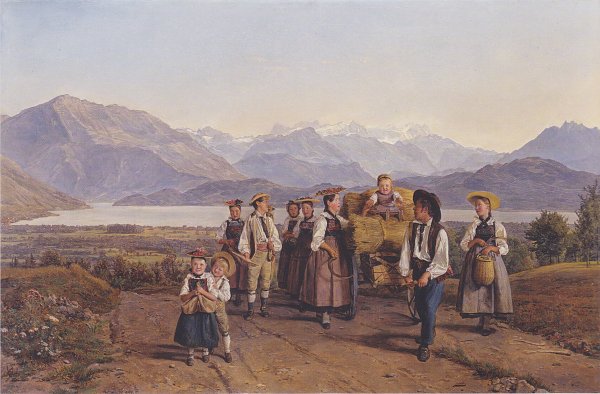 Ferdinand Georg Waldmueller Heimkehr von der Ernte Wandbild