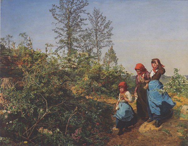 Ferdinand Georg Waldmueller Kirchgang im Fruehling Wandbild