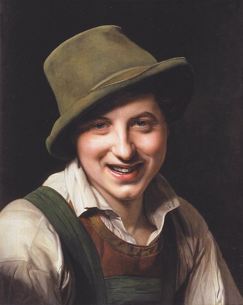 Ferdinand Georg Waldmueller Lachender Bauernbursche Wandbild