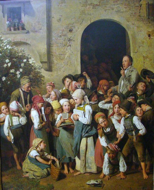 Ferdinand Georg Waldmueller Nach der Schule Wandbild