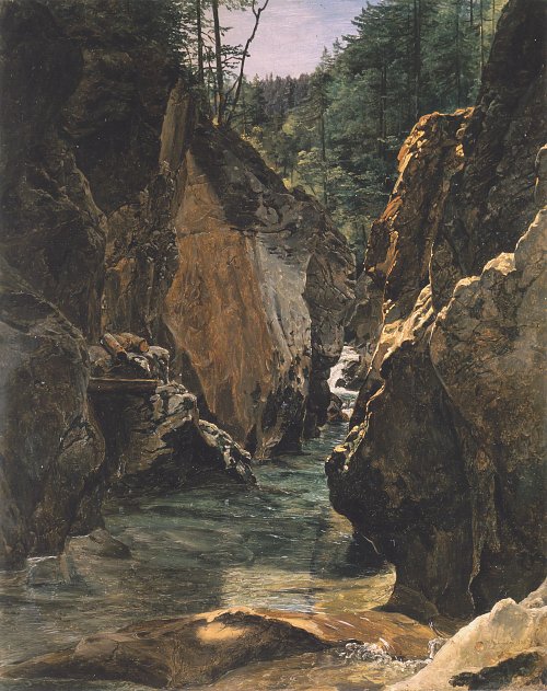 Ferdinand Georg Waldmueller Rettenbachwildnis bei Ischl Wandbild