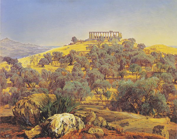 Ferdinand Georg Waldmueller Ruinen des Tempels der Juno Lancinia bei Girgenti Wandbild