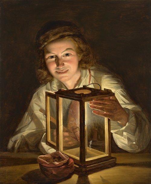 Ferdinand Georg Waldmueller Selbstbildnis mit Laterne Wandbild