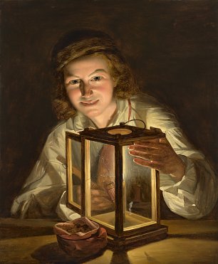 Ferdinand Georg Waldmueller Selbstbildnis mit Laterne Wandbild
