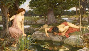 John William Waterhouse Echo and Narcissus Wandbild