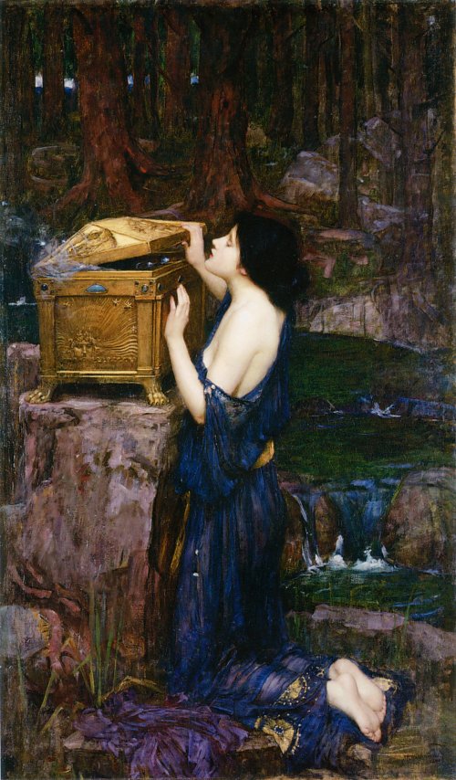 John William Waterhouse Pandora Wandbild