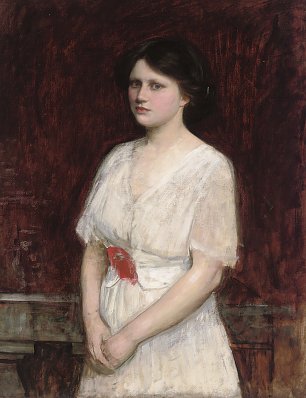 John William Waterhouse Portrait of Miss Claire Kenworthy Wandbild