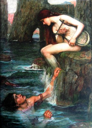 John William Waterhouse The Siren Wandbild