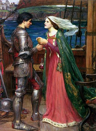John William Waterhouse Tristan and Isolde with the Potion Wandbild