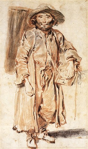 Antoine Watteau Baertiger Savoyarde stehend Wandbild