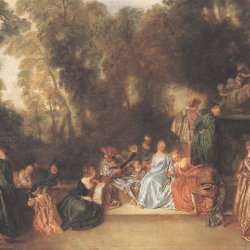 Antoine-Watteau-Gesellschaft-im-Freien