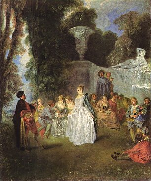 Antoine Watteau Venezianische Feste Wandbild