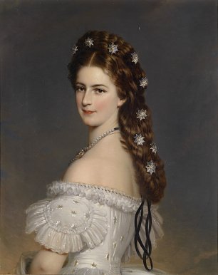 Franz Xaver Winterhalter Kaiserin Elisabeth mit Diamentsternen Wandbild
