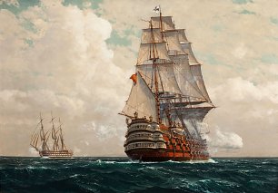 Michael Zeno Diemer Diemer Ship at Sea Wandbild