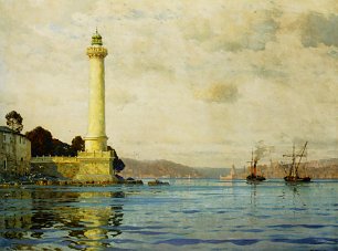 Michael Zeno Diemer The Lighthouse at Seraglio Point and The Golden Horn Beyond Wandbild