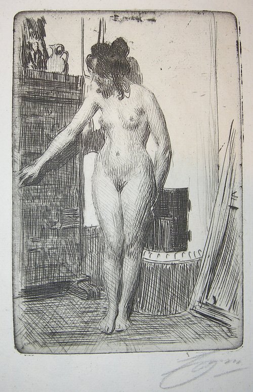 Anders Zorn Before the Stove Wandbild
