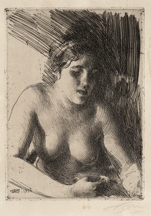 Anders Zorn Bust Wandbild
