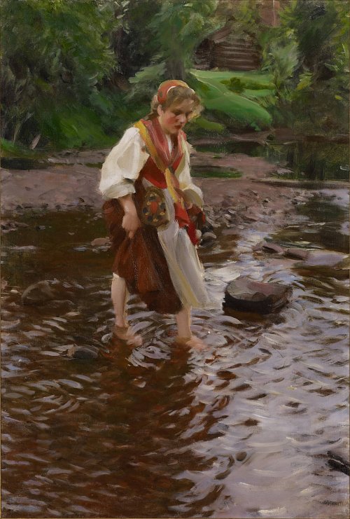Anders Zorn Flickan fran aelvdalen Wandbild
