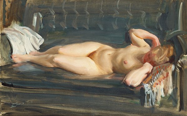 Anders Zorn Pa den blagra skinnsoff Wandbild