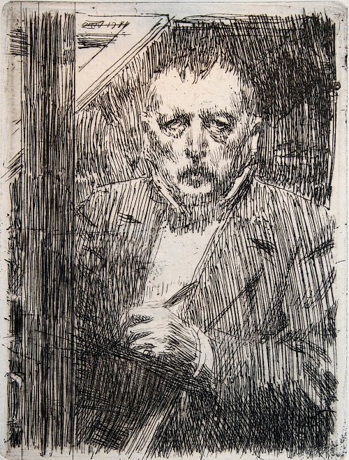 Anders Zorn Sjaelvportraett 1911 Wandbild