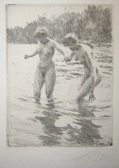 Anders Zorn Two Bathers Wandbild