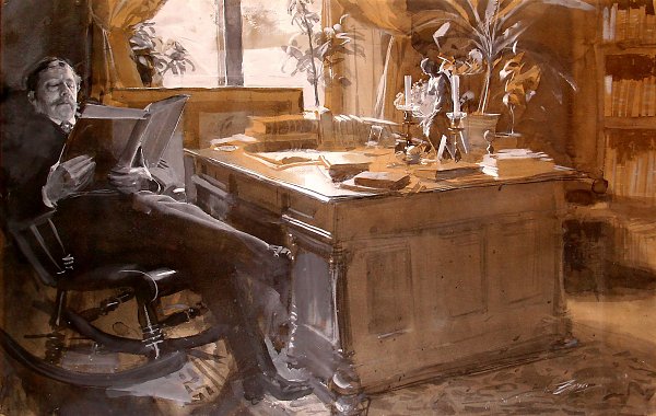 Anders Zorn Viktor Rydberg Wandbild