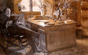 Anders Zorn Viktor Rydberg Wandbild