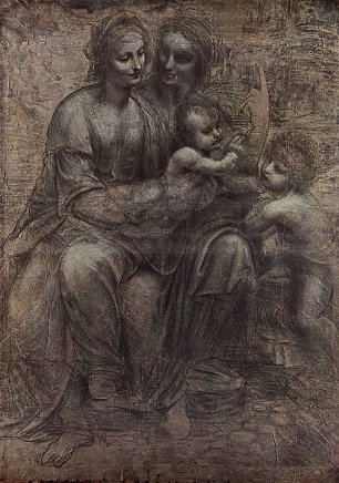 Leonardo Da Vinci Anna selbdritt Wandbild