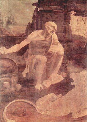Leonardo Da Vinci Hl Hieronymus Wandbild