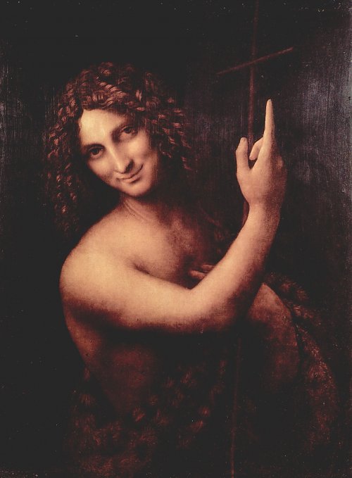 Leonardo Da Vinci Hl Johannes der Taeufer Wandbild