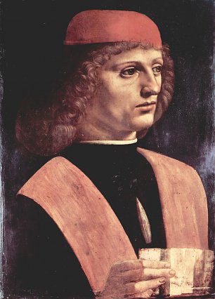 Leonardo Da Vinci Portrait eines Musikers Wandbild